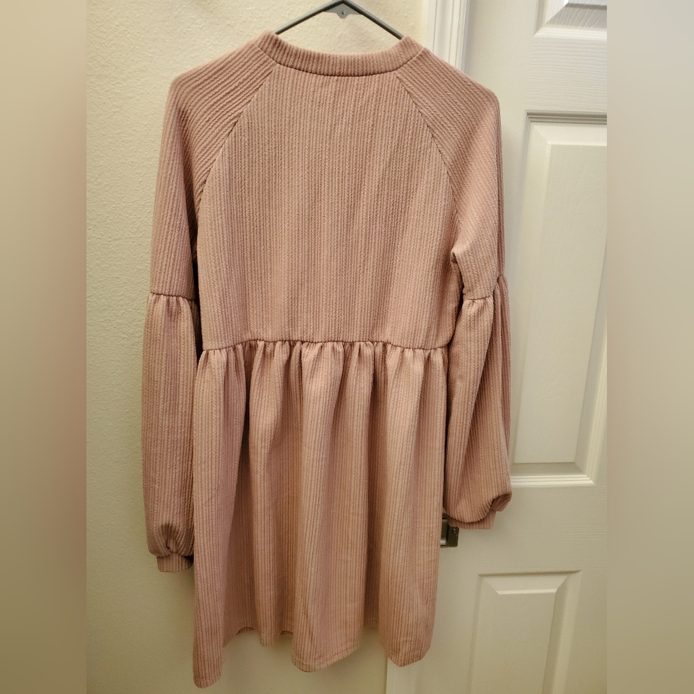 SHEIN LIGHT PINK LONG SLEEVES DRESS - Picture 3 of 7
